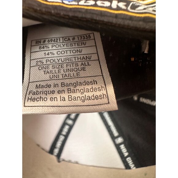 2004 NBA Champions Detroit Pistons Locker Room Hat Black & White Mesh Cap Reebok - Picture 8 of 9